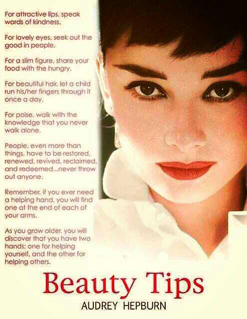 Beauty Tips!  by Audrey Hepburn