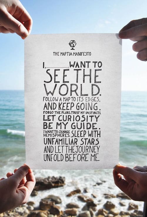 The Maptia Manifesto. Sign it. The Maptia Manifesto. Sign it.