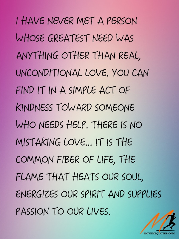 There is no mistaking love.