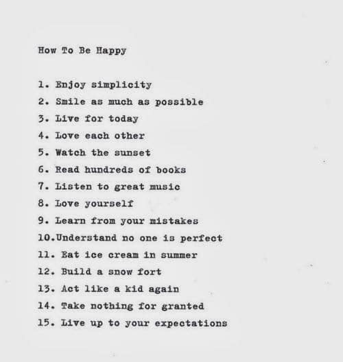 How to be happy! How to be happy!
