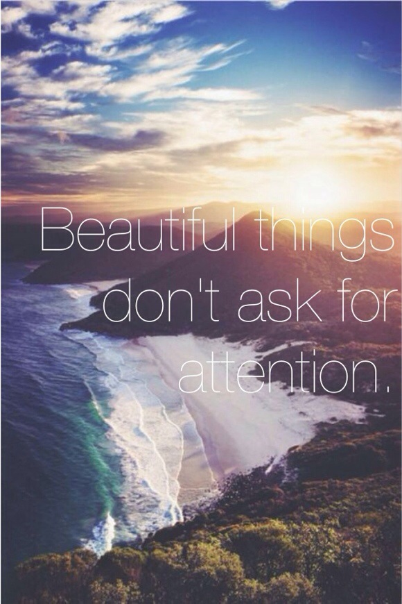 Beautiful things don't ask for attention. Beautiful things don't ask for attention.