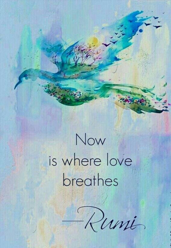 Love only happens in the now. Love only happens in the now.