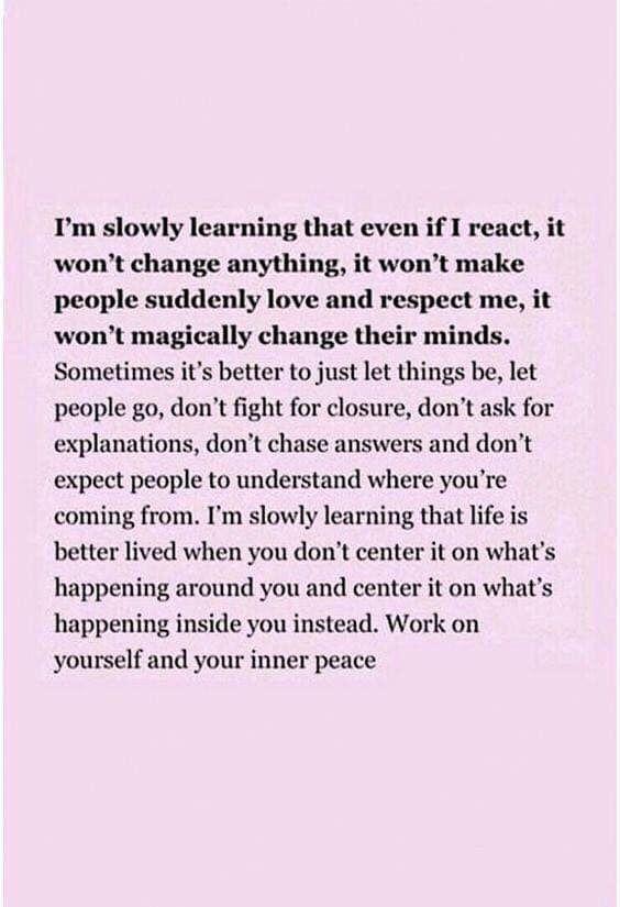 Reprioritize where you center your life. Reprioritize where you center your life.